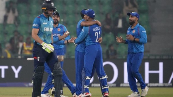 জস বাটলারের পতনে আফগানদের উচ্ছ্বাস, ছবি: এপি