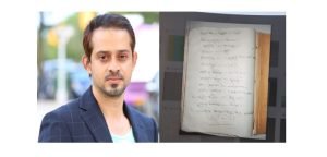 সাংবাদিক ইলিয়াস (ফাইল ফটো) ও তার নোটবুকের একটি পৃষ্ঠা