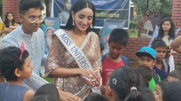 মিস ইউনিভার্স বাংলাদেশ ২০২৫ এর তানজিয়া জামান মিথিলা জাহাঙ্গীরনগর বিশ্ববিদ্যালয়ের স্বেচ্ছাসেবী সংগঠন তরীর সুবিধাবঞ্চিত শিশুদের সাথে অপূর্ব কিছু মুহূর্ত পার করেন।