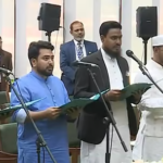 ১০ নম্বর জার্সি পরেই এমপি হিসেবে শপথ নিলেন হাসনাত আবদুল্লাহ