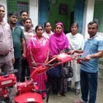 সমাধিনগর ব্র্যাক শাখা অফিসে সদস্যের মাঝে গার্ডেন টিলার বিতরণ