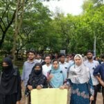 অপ্রতিম হত্যার বিচার ও ৪ দফা দাবিতে কুবিতে মৌন মিছিল