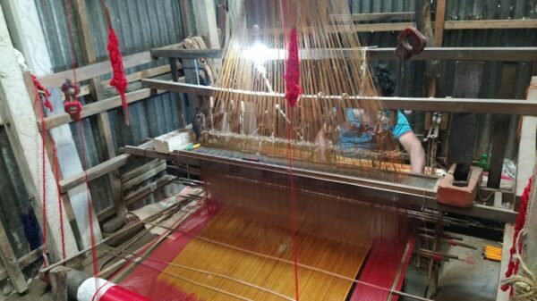 Traditional textile weaving in Bangladesh, illustrative image