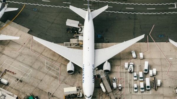 Illustrative photograph of airport aircraft operations; not the actual reported event