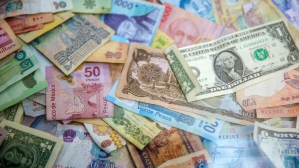 Illustrative photograph of foreign currency banknotes; not the actual reported event