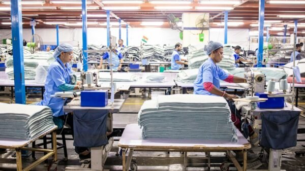 Illustrative photograph of garment production; not the actual reported event
