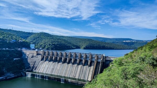 Illustrative photograph of hydroelectric dam; not the actual reported event