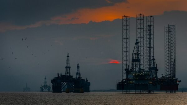 Illustrative photograph of oil tanker maritime transport; not the actual reported event
